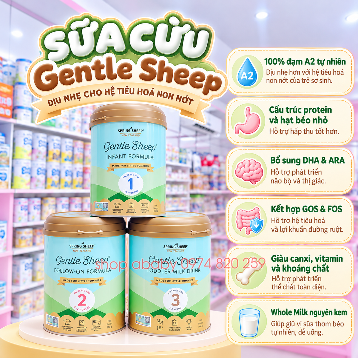Sữa cừu Gentle Sheep 800g