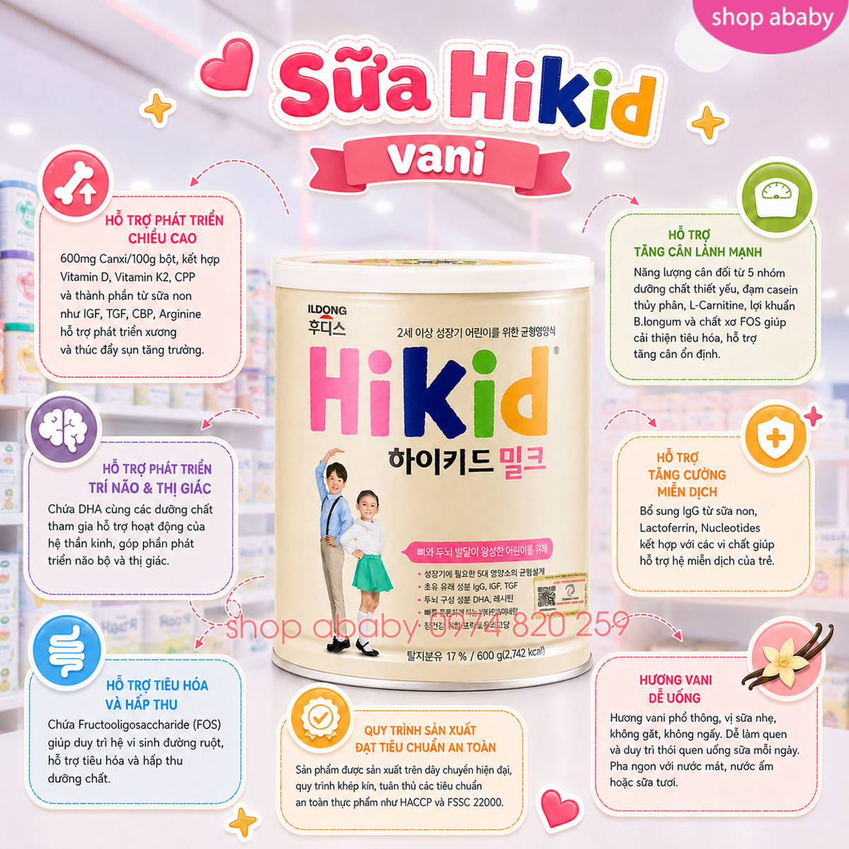 Sữa Hikid Food vị Vani