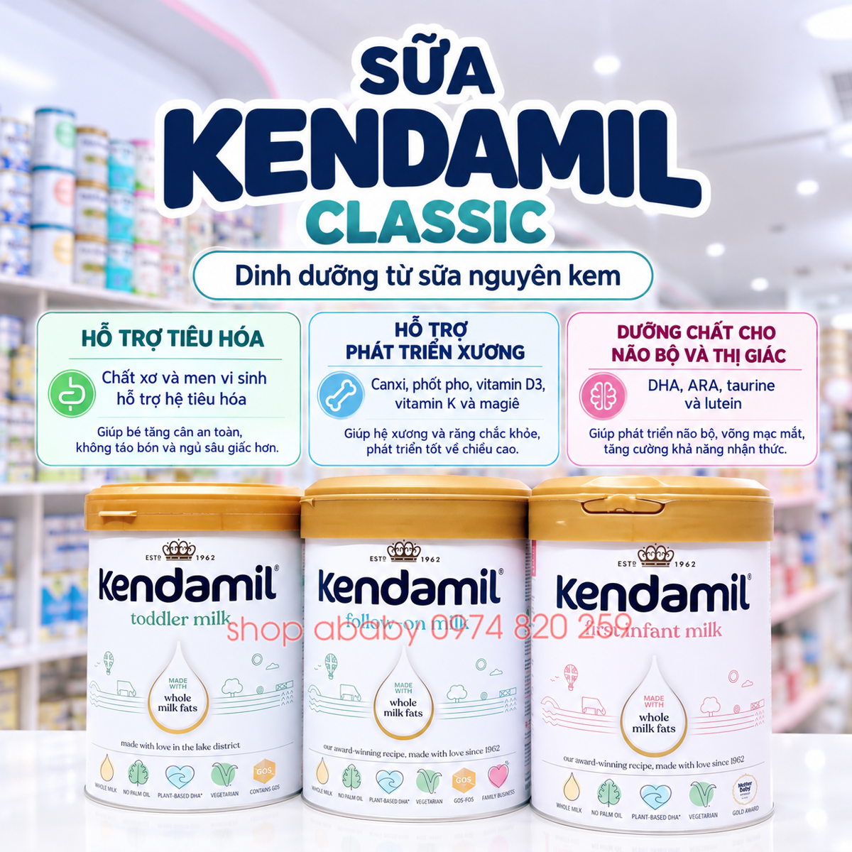 Sữa Kendamil Classic 800g