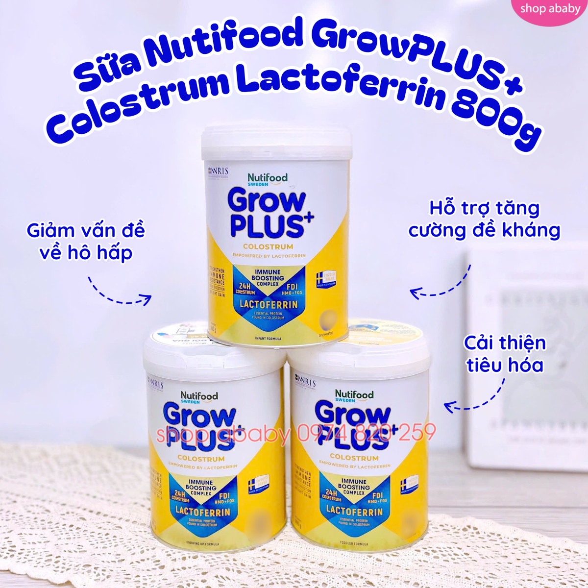 Sữa Nutifood GrowPLUS+ Colostrum Lactoferrin 800g