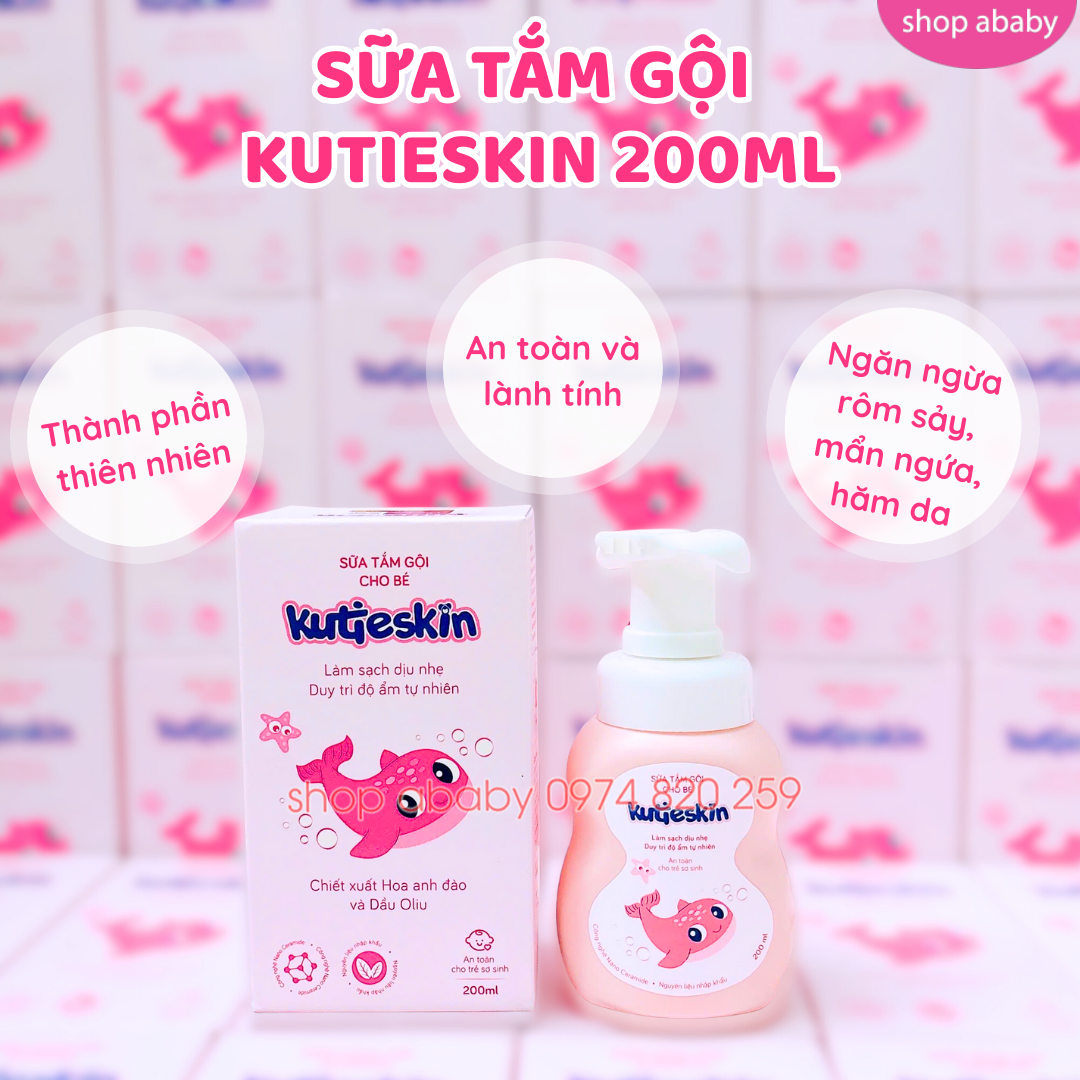 Sữa tắm gội Kutieskin 200ml
