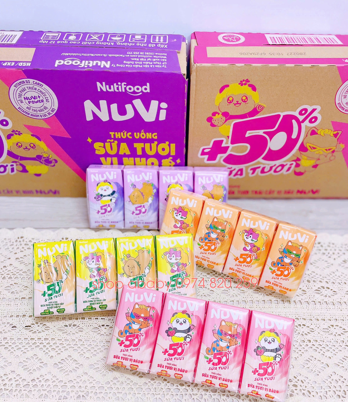 Sữa tươi trái cây Nuvi 110ml (2y+)