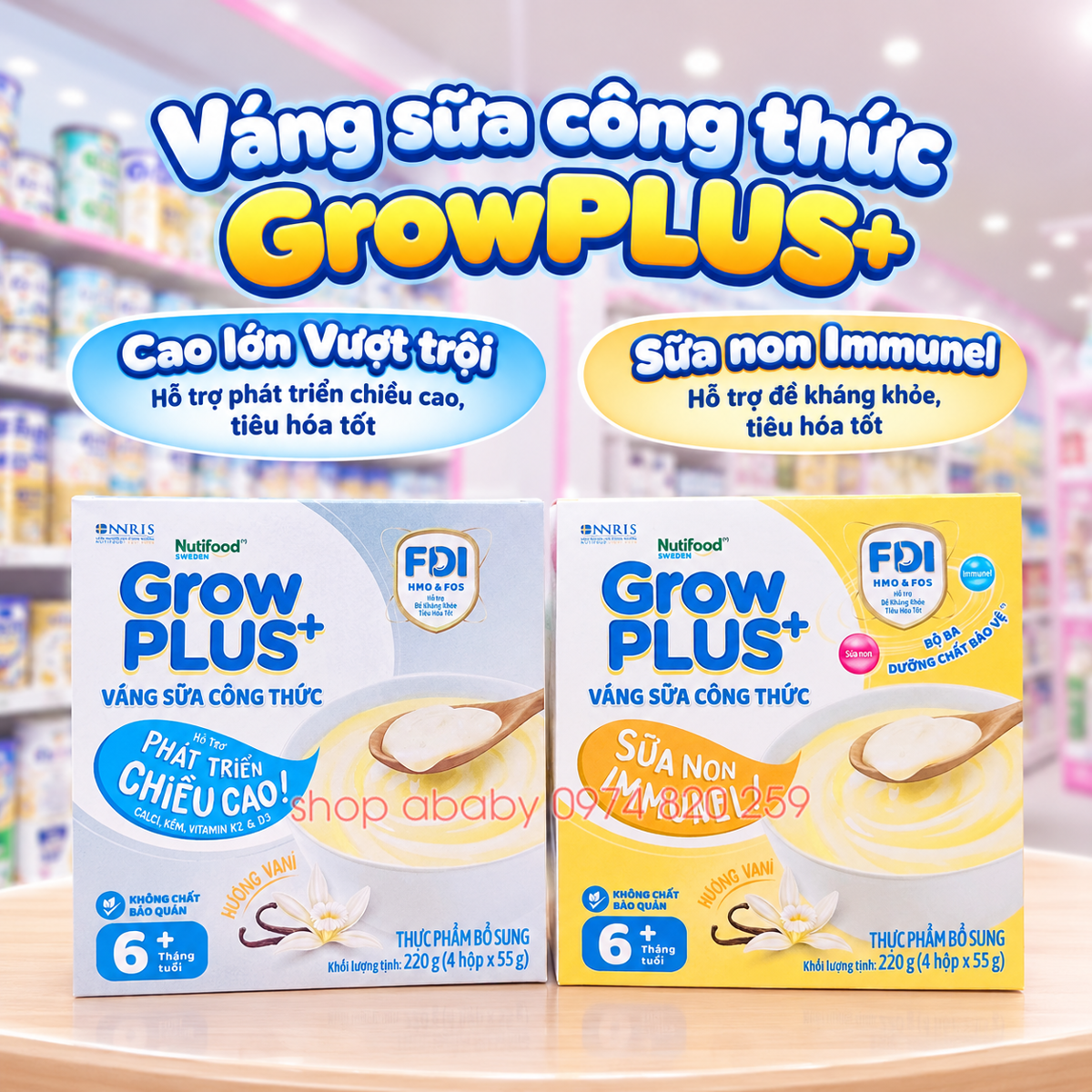 Váng sữa công thức GrowPLUS+ vỉ 4 (6m+)