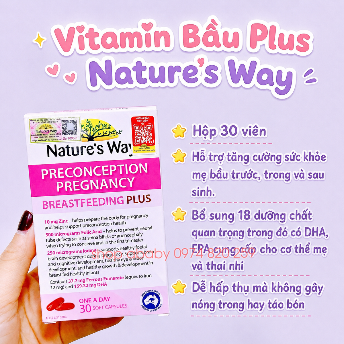 Vitamin bầu Nature's Way (30v)