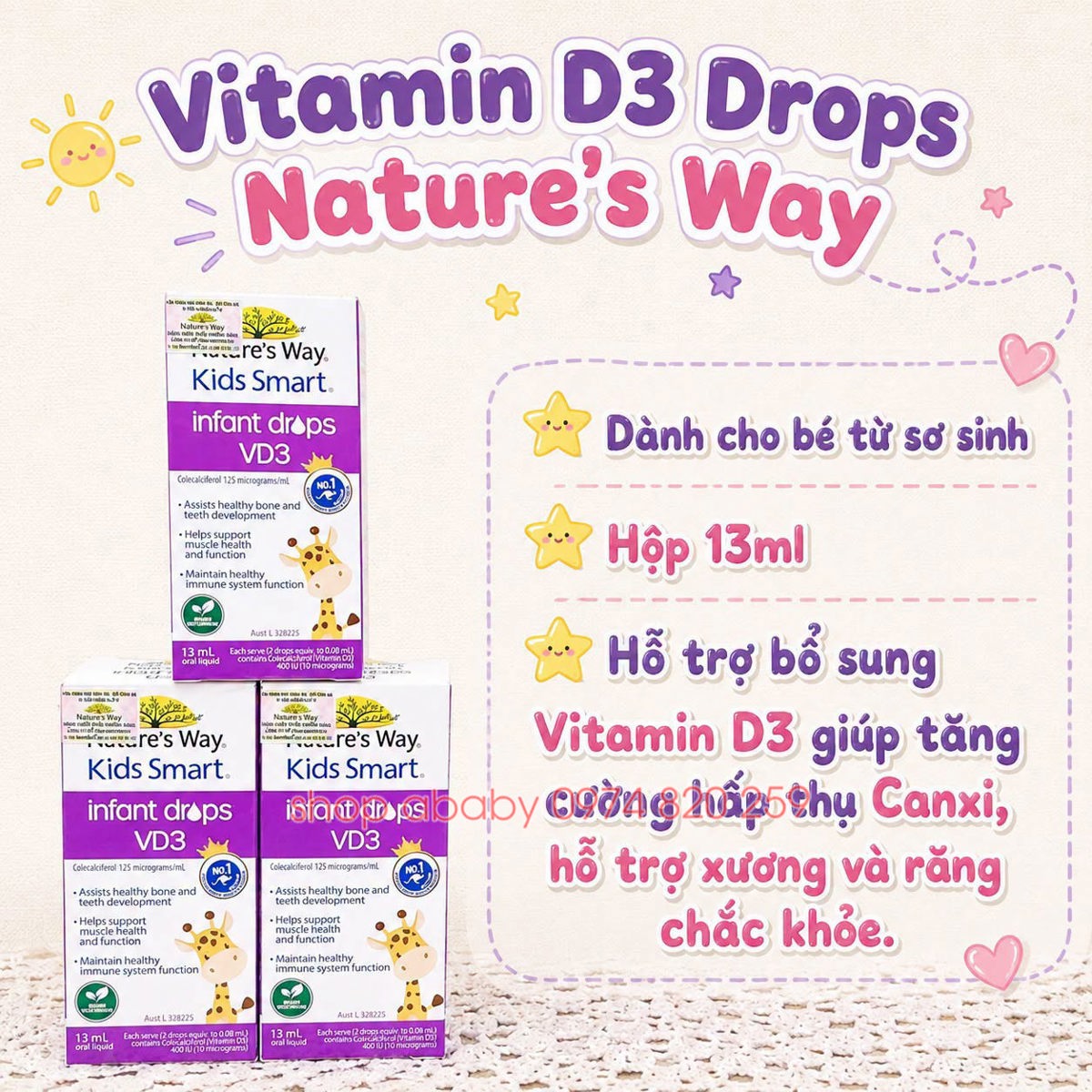 Vitamin D3 Drops Nature's Way 0m+