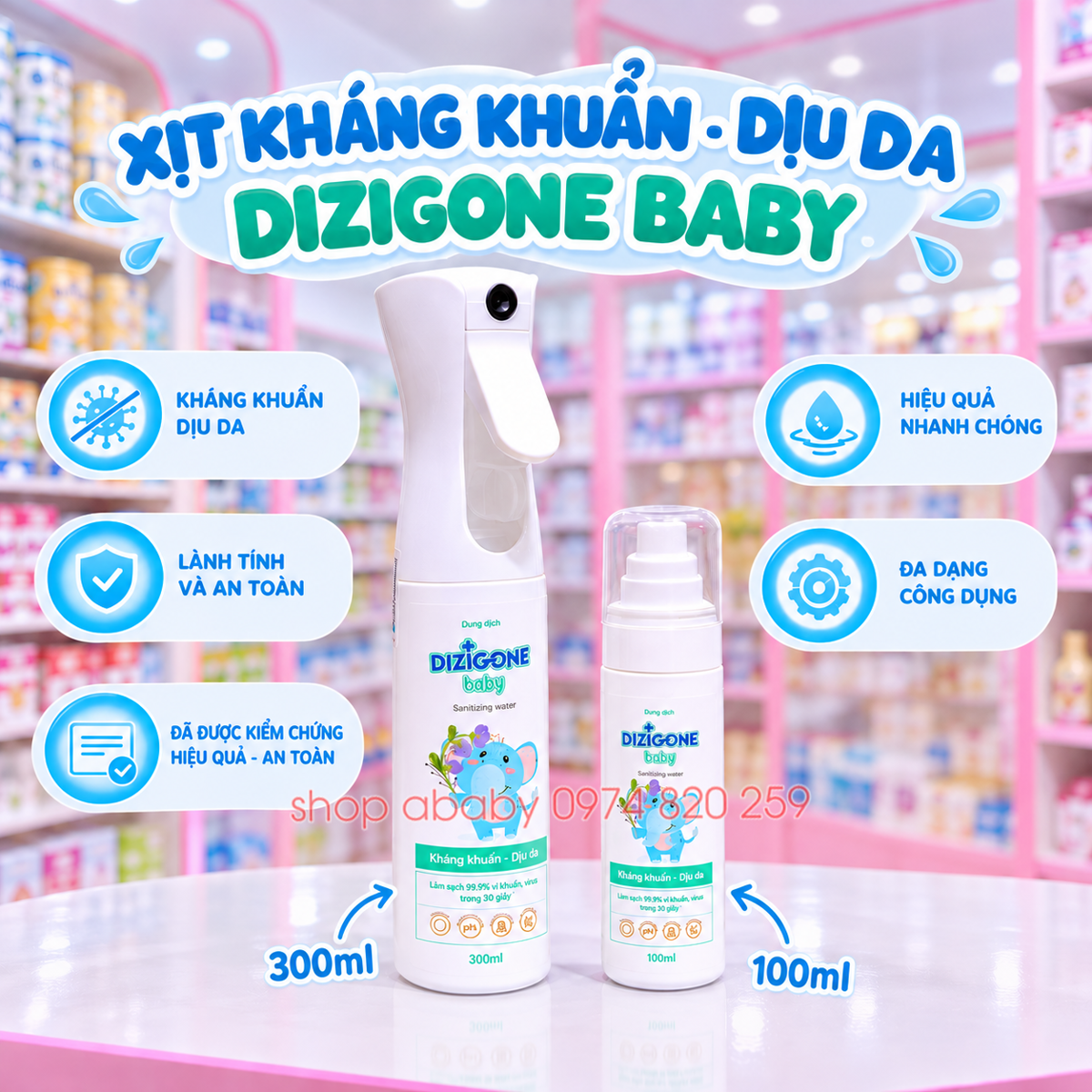 Xịt kháng khuẩn Dizigone